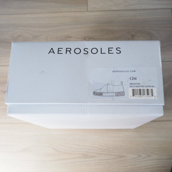 New AEROSOLES Brighton Sz 12 Casual Sneakers Loafers Snakeskin Flat Slip-on NWT - Picture 7 of 14